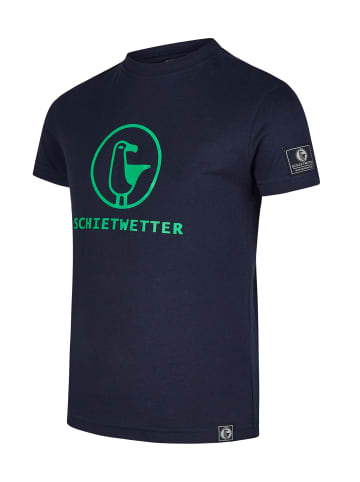 SCHIETWETTER Kinder T-Shirt "Lou" in navy/neongreen