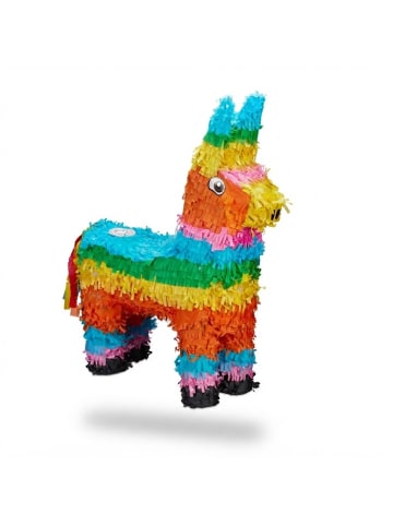 relaxdays 3-tlg. Pinata Set "Esel" in Bunt