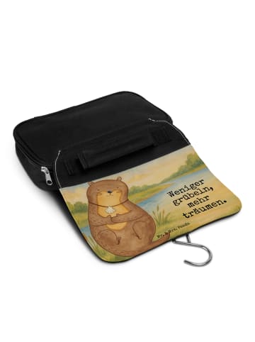 Mr. & Mrs. Panda Kosmetiktasche Otter Muschel Design mit Spruch in Weiß
