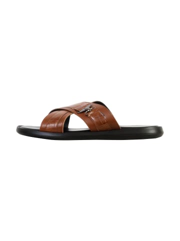 ELONG Flache Slipper-Sandalen Braun