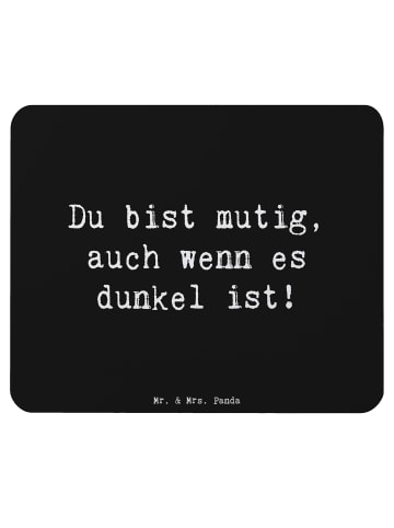 Mr. & Mrs. Panda Mouse Pad Spruch Angst vor Dunkelheit überwinde... in Schwarz