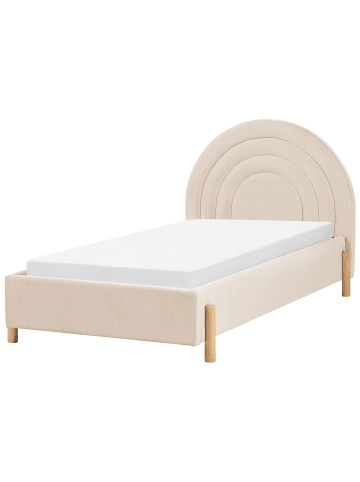Beliani Kinderbett ANET in Beige/Braun - (W) 106 x (H) 100 x (L) 217 cm