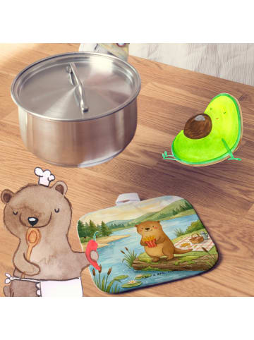 Mr. & Mrs. Panda Topflappen Otter See Pommes Design ohne Spruch in Weiß