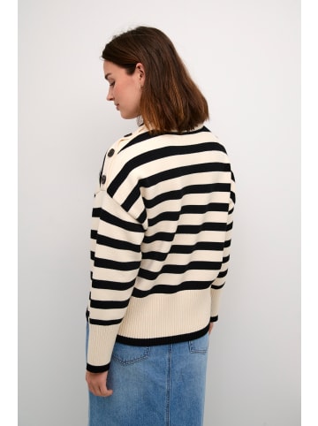 Kaffe Strickpullover KAmarie in Ant. white/Black Stripe