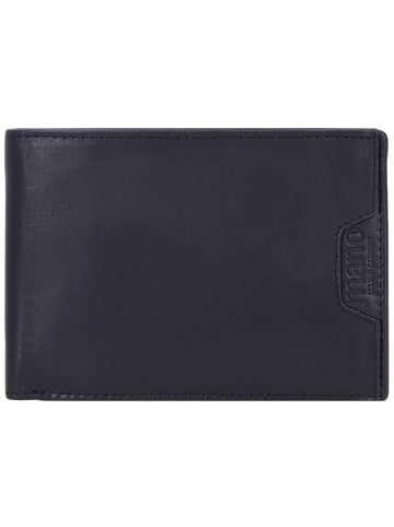 mano Don Marco Geldbörse RFID Leder 12 cm in schwarz