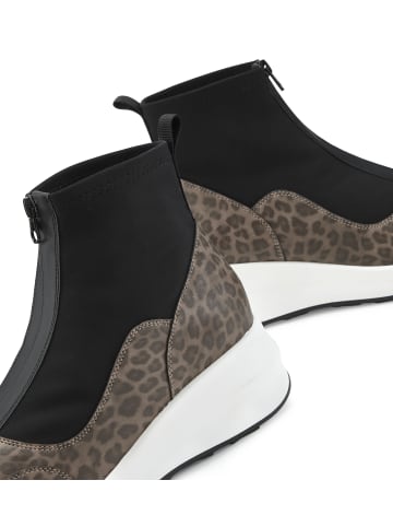LASCANA Stiefelette in leo/schwarz