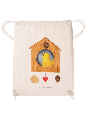 Mr. & Mrs. Panda Stoffbeutel Vogel Haus ohne Spruch in Creme