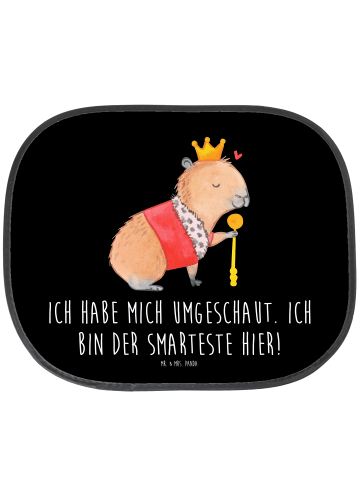 Mr. & Mrs. Panda auto hitzeschutz Capybara König mit Spruch in Schwarz