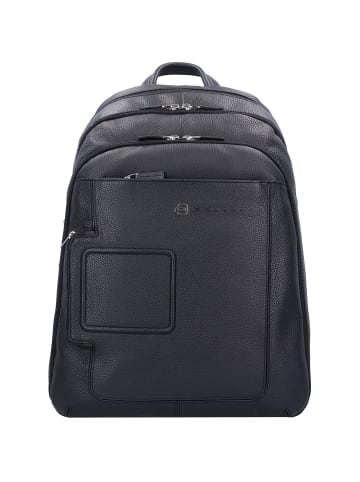 Piquadro Vibe Rucksack Leder 43 cm Laptopfach in black