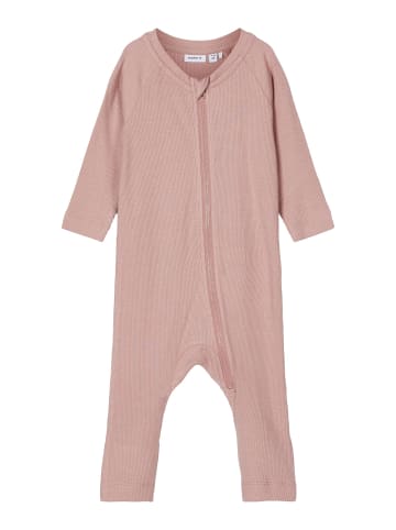 name it Mädchen Strampler mit Zipper ohne Fuß in Rosa