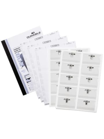 Durable Namensschilder Set 54x90mm Kombiklemme