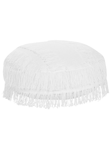 Beliani Bodenkissen OULAD in Weiß - (W) 50 x (H) 20 x (L) 50 cm