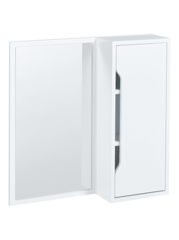 Beliani Bad-Spiegelschrank PALMAS in Weiß - (W) 60 x (H) 60 x (L) 16 cm