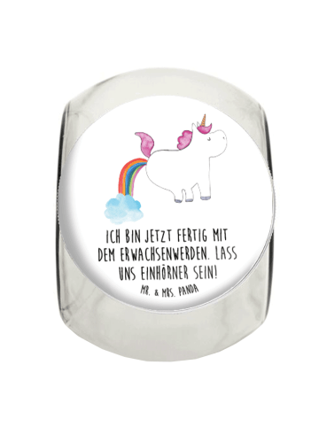 Mr. & Mrs. Panda Bonboniere Einhorn Pupsen mit Spruch in Weiß