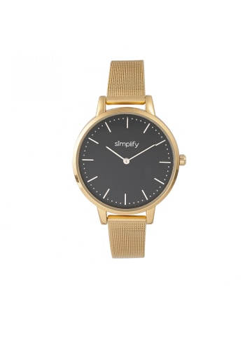 Simplify Die 5800 Mesh-Armbanduhr in Gold/Black