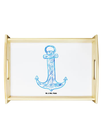 Mr. & Mrs. Panda Tablett Anker Blau ohne Spruch in Weiß