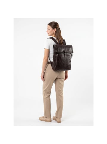 Jost London Daypack Leder 44 cm Laptopfach brown