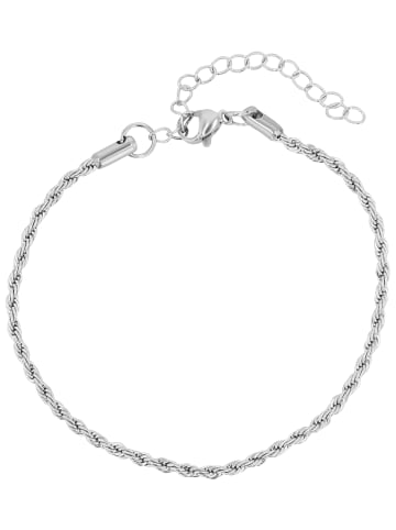 Adeliás Damen Armband aus Edelstahl 19 cm in silber