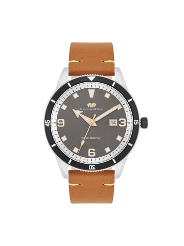 Rhodenwald & Söhne Uhr Vintage II aus Echtleder in braun