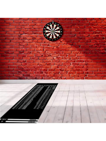 relaxdays Dartteppich "Dart Finishes" in Schwarz/ Weiß - 60 x 260 cm