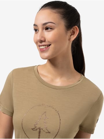 super.natural Merino T-Shirt in braun