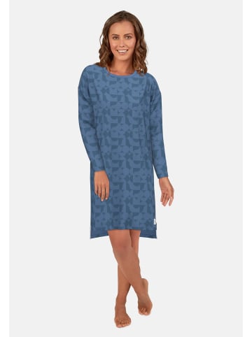 Tom Tailor Nachthemd Breda in blau-mittel-Allover