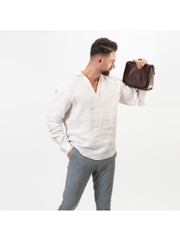 Farmhood Memphis Kulturbeutel Leder 27 cm in dark brown