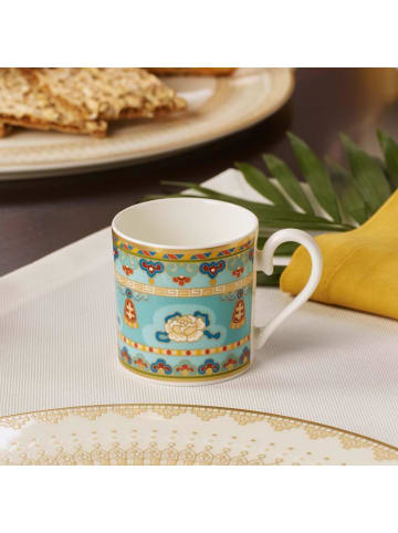 Villeroy & Boch 2er Set Espressotassen mit Untertassen Samarkand Aquamarin 50 ml in blau