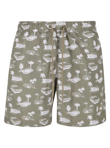 Urban Classics Urban Classics Badeshorts in paleolive/white