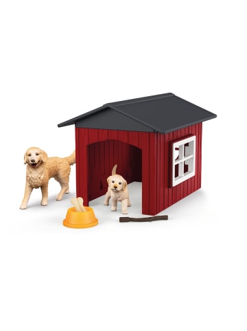 Schleich Hundehütte mit Goldenretrievern in Mehrfarbig ab 3 Jahre