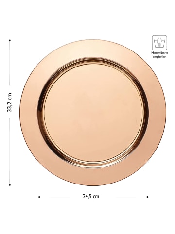 Echtwerk 2 er-Set Platzteller-Set aus hochwertigem Edelstahl in Kupfer
