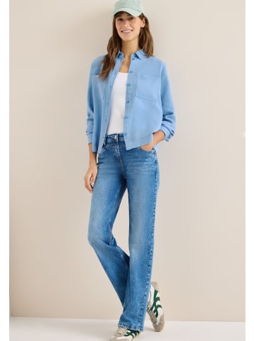 Cecil Colored Denim Bluse in Cloud Blue