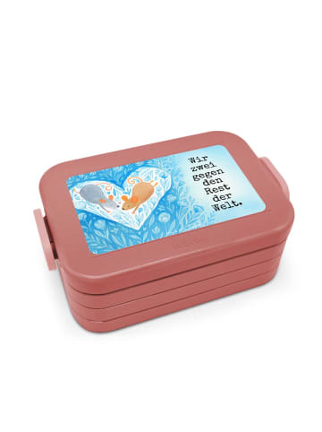 Mr. & Mrs. Panda MEPAL Bentobox Mäuse Herz Design mit Spruch in Rot Pastell