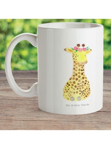 Mr. & Mrs. Panda Kaffeetasse Giraffe Blumenkranz ohne Spruch in Weiß