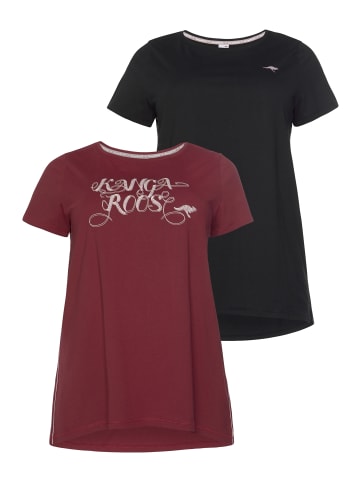 Kangaroos Longshirt in schwarz