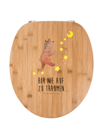 Mr. & Mrs. Panda Toilettendeckel Bär Träume mit Spruch in Braun