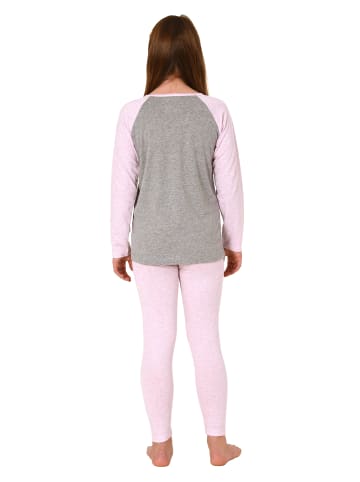 NORMANN Schlafanzug langarm Pyjama Pferde - 74821 in grau