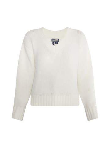 DreiMaster Damen Strickpullover in Wollweiss