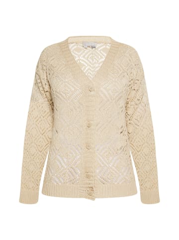Usha Damen Strick Cardigan in Creme