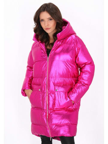 faina Women Coat in fuchsia pink