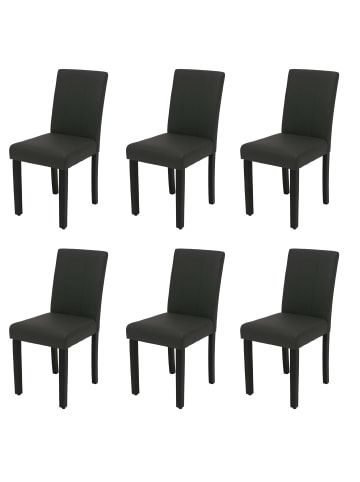 MCW 6er-Set Esszimmerstuhl O65d, Dunkelgrau