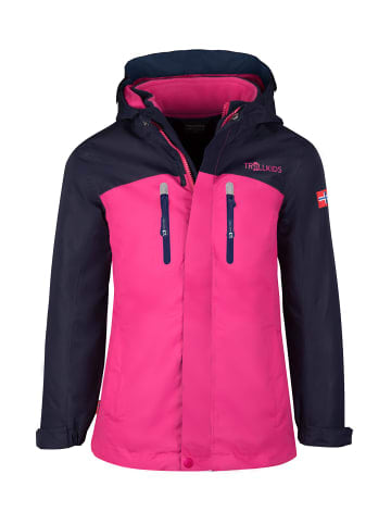 Trollkids 3in1 Jacke "Bryggen" in Marineblau / Magenta