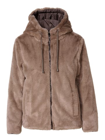 KOROSHI Wendbare wattierte Damenjacke in braun