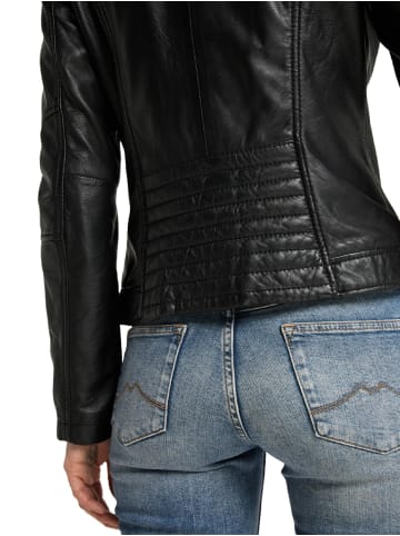 Bruno Banani Lederjacke LONG in Schwarz