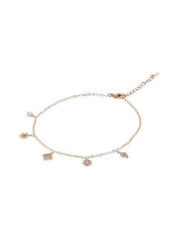 gaya Women Anklet in Rose Gold White