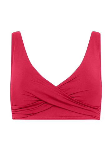 Sea Level Essentials Cross Front Multifit Bra Top in RED