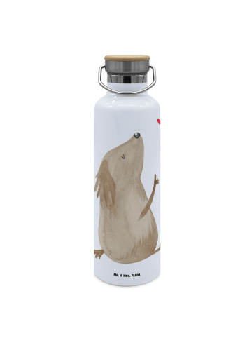 Mr. & Mrs. Panda Wasserflasche Hund Liebe ohne Spruch in Weiß