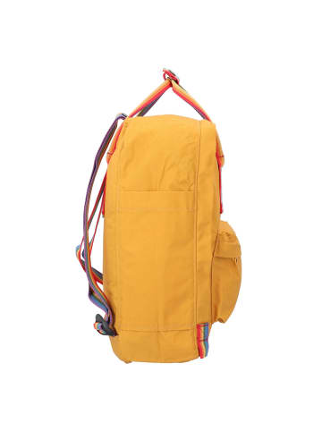 FJÄLLRÄVEN Kanken Rainbow Rucksack 38 cm in ochre-rainbow pattern