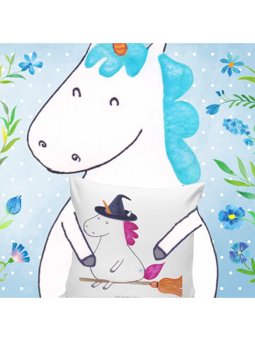 Mr. & Mrs. Panda Dekokissen Sofa Einhorn Hexe ohne Spruch in Weiß