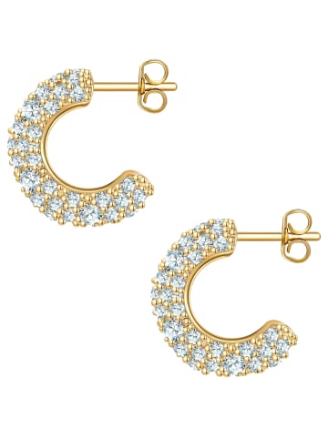 Yokoamii Ohrringe aus Messing mit Zirkonia in gelbgold